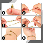 24 Pairs Magnetic Necklace Bracelet Clasps Magnet Converter Jewelry Extenders Locking Clasps for Bracelet Necklace Making(Gold, Silver)