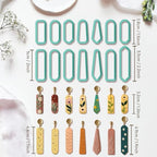 14pcs Rectangle Clay Cutters, Polymer Clay Cutting Tools for Earrings Making, Clay Jewelry Making Kit for Handicraft Enthusiasts - style: Long rectangle theme (14 pcs)