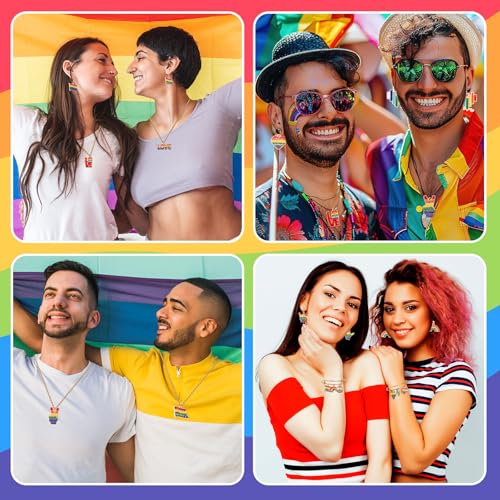 MARFOREVER 120PCS Rainbow Charms for Jewelry Making, Gay Pride Charms LGBT Colorful Enamel Charm Pendants for DIY Bracelet Necklace Earrings Making Supplies - style: LGBT