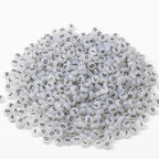 1000pcs Acrylic Number Beads 0-9 Round Number Beads 4x7mm Mixed Number Beads for Jewelry Making and DIY Bracelets, Necklaces, Key Chains (Night Glow Black) - color: Night glow black