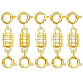 S925 Sterling Silver Magnetic Necklace Clasps and Closures,Magnetic Necklace Clasp for Jewelry Making Supplies (5golden) - color: 5golden