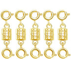S925 Sterling Silver Magnetic Necklace Clasps and Closures,Magnetic Necklace Clasp for Jewelry Making Supplies (5golden) - color: 5golden