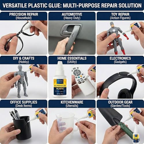 Plastic Glue 100g for Model, 3D Printing Repair, Legos & Miniatures, Fast-Setting Heavy Duty Plastic Adhesive for PLA, ABS, PVC, Acrylic, Car, Includes 6 Precision Micro-Tips, Super Glue for Plastic - size: 100g, style: Plastic Glue