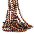 4mm Natural Tiger Eye Gemstone Round Loose Stone Beads for Jewelry Making DIY Crafts Design 1 Strand 15" APPR.98-100pcs - color: Tiger eye, size: 4mm