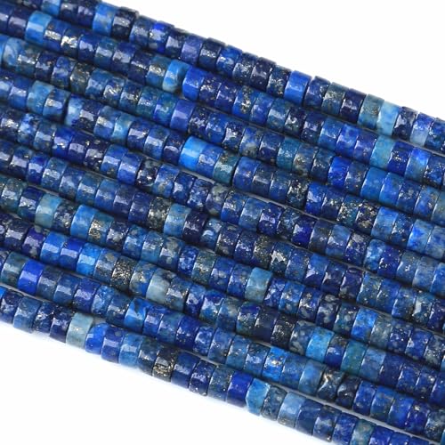 2x4MM 150PCS Lapis Lazuli Tube Cylinder Rondelle Abacus Disk Spacer Loose Beads for Jewelry Making - color: Lapis Lazuli, size: 2x4mm cylindrical