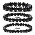 NCB 100pcs Original Natural Stone Beads Gemstone Round Loose Beads 6mm 8mm 10mm (Black Onyx Agate, 6mm 100Beads) - color: Black Onyx Agate, size: 6mm 100Beads