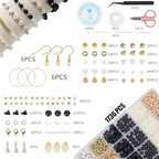 TOIPINIO Bracelet Making Kit Jewelry Making Supplies Kit Natural Stone Beads for Irregular Natural Stone with for DIY Craft-1736 PCS Friendship Bracelet/Necklace/Earrings for Adults (Blue Sandstone) - color: Blue Sandstone