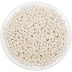 anezus Pearl Beads for Craft, 1000pcs Ivory Faux Fake Pearls, 6 mm Small Sew on Pearl Beads with Holes for Jewelry Making, Bracelets, Necklaces, Hairs, Crafts, Decoration and Vase Filler - size: 6 Mm