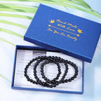 2/3-Pieces 4mm 6mm 8mm Natural Crystal Gemstone – Handmade Reiki Energy Healing Stretch Bracelets Jewelry for Yoga, Meditation, Unisex - color: 3 Pieces (BlackLava&BlackOnyx&MatteBlackAgate), size: 6mm