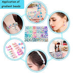 1150 pcs Gradient Mermaid Imitation Pearl Beads for Craft, Faux ABS Smooth Filler Rainbow Assorted Sizes 6mm 8mm 10mm Pearl Beads for DIY Jewelry Earrings Necklaces Bracelets Making