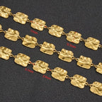 UMAOKANG 2 Meters Gold Rectangle Chain for Jewelry Making Stainless Steel Bulk Chain on Spool with Jump Rings Lobster Clasps - color: Gold Rectangle