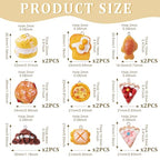 Cheriswelry Cup Cake Resin Pendants Lovely Food Sweet Dessert Dangle Charms Links Hanging Ornament with Metal Loop Fruit Pendants for Key Chains Bracelet Necklace Jewelry Making - color: Mixed Color-Bread&Cake