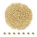 300pcs 5mm Gold Filled Round Spacer Beads for Bracelets, Necklaces, Earrings & DIY Crafts - size: 5mm-300pcs