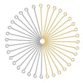 TOAOB 200pcs 24mm Eye Pins for Jewelry Making Gold Silver Brass Wire Open Head Pins Findings for DIY Crafts Necklaces Bracelets Earrings - size: 24mm