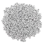 600PCS 6x6mm Square Acrylic Letter Beads D for Friendship Bracelets Jewelry Making, White Acrylic Cube Base with Black Alphabet Beads for DIY Crafts Bracelets Necklaces Key Chains Phone Lanyard - color: Letter D(Black on White)
