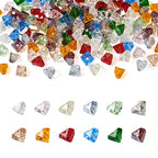 Cheriswelry 165Pcs Transparent Triangle Glass Beads 4.5mm Colorful Faceted Crystal Beads Bulk 11 Styles for DIY Necklace Bracelet Earrings Jewelry Making Crafts - color: Mixed Color-Triangle