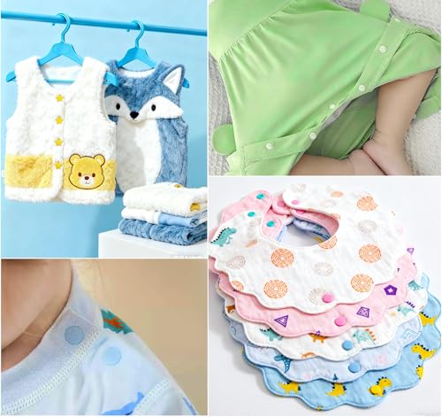 Snap Button with Snap Pliers Set,Lemonfiter 460 Sets Snap Fasteners T5 Plastic Buttons,23 Colors No-Sew Starter Button Fastener Set for Clothing Diapers Bibs Rain Coat Crafting - style: 23 Color 460 Sets