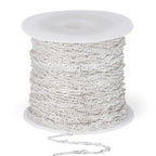 33 Feet Silver Singapore Chains Roll, 2MM Silver Plated Brass Twisted Link Chains Spool Bulk for Jewelry Making DIY Craft - color: 2.0mm silver Singapore chain