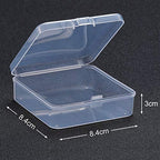 SATINIOR 12 Pack Bead Organizer Box Small Clear Plastic Beads Storage Containers Box with Hinged Lid for Bracelet Making DIY Jewelry Craft Nail (3.3 x 3.3 x 1.2 Inch) - size: 3.3 X 3.3 X 1.2 Inch