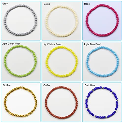 Bala&Fillic Opaque Light Yellow Pearl Color 4mm Seed Beads About 1200pcs/100Grams in Bag, 6/0 Glass Craft Beads for Making Bracelet and Necklace (Light Yellow Pearl) - color: Light Yellow Pearl -4mm