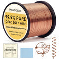 14 Gauge/1.6mm Copper Wire 2 Pound Spool – 152 feet Versatile 99.9% Pure Dead Soft Bare Wire with Polishing Cloth & COA for Electroculture Gauge Gardening, Jewelry Making, Sculpting & DIY - size: 14 Gauge, style: 2 Pound