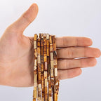 Natural Blown Picture Stone Rectangle Tube Beads 4x13mm 38cm/str Loose Semi Gemstone Stone Beads for Making Bracelets Necklace Earrings - color: Blown Picture, size: 4x13mm Rectangle