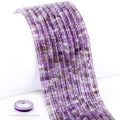 Natural Amethyst Heishi Spacer Beads Loose Semi Precious Flat Round Gemstone Disc Shape Stone for Beading Jewelry Making 4x2mm 15.5" - color: Amethyst