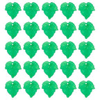 Crafans 100Pcs Frosted Acrylic Leaf Charms 24x22.5x3mm Transparent Plant Pendants Matte Clear Leaves Beads Charms for Jewelry Making (Green) - color: Green