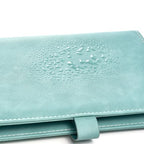 Travel Jewelry Binder Organizer Ring Binders - Jewelry Boxes PU Leather Case with Zipper Velvet Jewelry Pouch Bags for Daily Use & Gifting - Mint Green - color: Flatpattern_mint Green