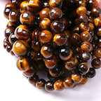 6mm 60pcs Natural Iron Yellow Tiger Eye Stone Beads for Jewelry Making Healing Energy Beads DIY Bracelet Necklace (6mm, Iron Yellow Tiger Eye Stone) - color: Iron Yellow Tiger Eye Stone, size: 6mm