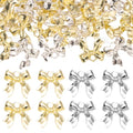 60 Pcs Alloy Bow Bowknot Charms, Silver and Gold Bow Tie Pendant Charms Bulk for Jewelry, Bowknot Pendants Earring Charm Necklace Bracelets DIY Crafts Supplies - color: Set-3