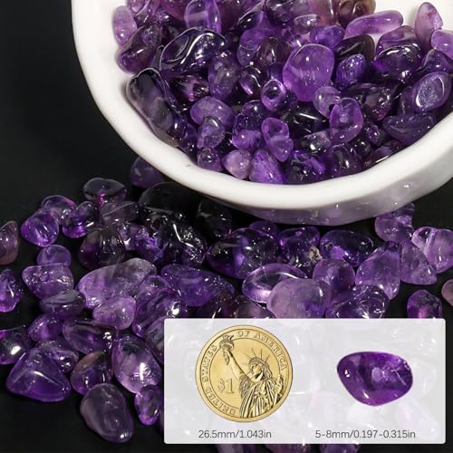 30in Amethyst Natural Chip Stone Beads 5-8mm About 230pcs, Irregular Drilled Purple Bead for Bracelets Jewelry Making Supplies for Adults, DIY Crafts. - color: Amethyst