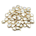10PCS Natural Pearl Pendants Irregular Multiple Shapes Cultured Freshwater Baroque Pearl Charms for Jewelry Making Gift - color: 14x12mm