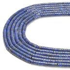 155pcs 4x2mm Natural Lapis Lazuli Heishi Disc Rondelle Spacer Stone Semi Precious Gemstone Loose Beads for Jewelry Making 15 Inch - color: Lapis Lazuli, size: 4x2mm