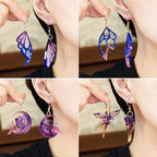 104Pcs Geometric Resin Earring Molds Kit, Wing Angel Shaped Earrings Silicone Mold for Epoxy Resin Dangle Drop Jewelry Molds Making Kit with 100 Earring Hook for Earrings Necklace Pendants (Wing) - color: Wing