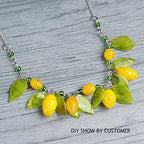 Craftdady Fruit Dangle Charms Pendants Cute Resin Food Pendants Apple Orange Pineapple Strawberry Pendants Lovely Vegetable Mushroom Charms for DIY Craft Earring Bracelet Necklace Jewelry Making - color: Yellow, Lemon