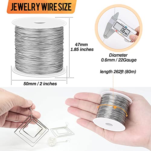 cridoz 22 Gauge Stainless Steel Wire for Jewelry Making, Baling Wire for Wrapping, Craft and Jewelry Making - size: 22 Gauge