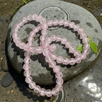 DandS ltd Crackle Lampwork Glass Beads for Jewelry Making, Blush, Vibrant DIY Bracelets, Necklaces, Earrings, Beading Supplies & Craft Kits for Handmade Jewelry, 80pcs 0.39 inch (10mm), #J284-10 - color: Blush