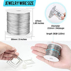 cridoz 24 Gauge Stainless Steel Wire for Jewelry Making, Baling Wire for Wrapping, Craft and Jewelry Making - size: 24 Gauge