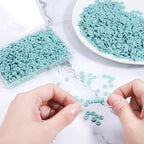Polymer Clay Beads, 6mm Heishi Bead for Jewelry Bracelets Necklace Making 1000PCS - color: Cyan