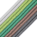 COIRIS Pcs Vinyl Heishi Beads Environmental Handmade Polymer 6mm Clay Spacer Beads for Surfer Chocker Necklace Bracelet Earrings Jewelry Making (RT-5 MIXJ-6) - color: RT-5 MIXJ-6