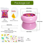 Xmada Electric Bead Spinner - Bead Spinner with 2PC Beading Needles and Seed Beads, Waist Beads Kit, Bead Spinner for Jewelry Making, Electric | Speed Adjustment Beading Tools (Pink) - color: Pink