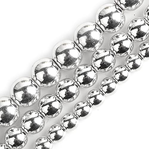 Song Xi Silver Hematite Beads 6mm for Jewelry Making Gemstone - color: Silver Hematite, size: 6mm