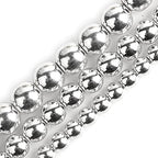 Song Xi Silver Hematite Beads 8mm for Jewelry Making Gemstone - color: Silver Hematite, size: 8mm