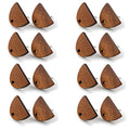 DoreenBeads 30Pcs Natural Wooden Stud Earrings Posts with Loop for Jewelry Making- Semicircle Wood Earring Ear Backs Women Girls DIY Making Personalized Findings, 18x13mm (WE0215OC) - color: Semicircle
