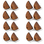 DoreenBeads 30Pcs Natural Wooden Stud Earrings Posts with Loop for Jewelry Making- Semicircle Wood Earring Ear Backs Women Girls DIY Making Personalized Findings, 18x13mm (WE0215OC) - color: Semicircle