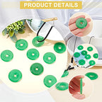 NBEADS 10 Pcs Natural Donut Gemstone Charms, 30mm Flat Round Malaysia Jade Donut Stone Beads Pendants Large Hole Disc Natural Stone Pendant for Jewelry Making, Hole: 5mm - color: 10 Pcs Natural Malaysia Jade