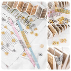 AUEAR, 130 Pack Silver Gold A-Z 8mm Full Rhinestone Slide Crystal Alphabet Letter Charm Alloy for Bracelets Necklace Wristbands DIY Jewelry Making - color: Silver & Gold, size: 130 Pack