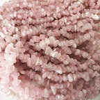 90 Inches Rose Quartz Irregular Shaped Crystal and Healing Tumbled Chip Stone Beads for Jewelry Making - color: Pink-Rose Quartz