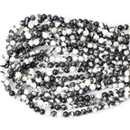 60PCS 6mm Natural Black White Zebra Jasper Gemstone Round Loose Beads Crystal Energy Stone for DIY Jewelry Making 1 Strand 15" - color: Black White Zebra Jasper, size: 6mm